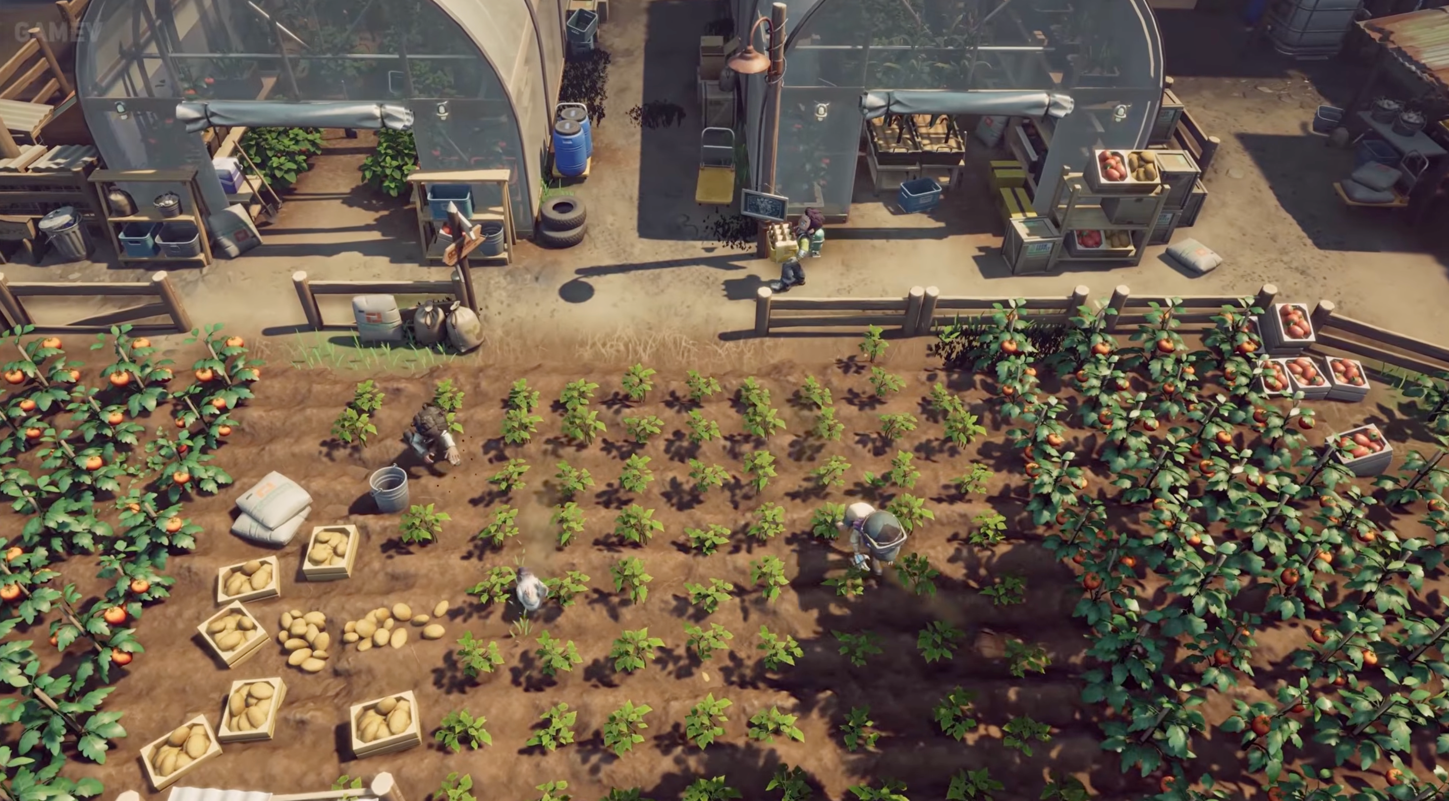 Zeverland greenhouse farm and planted base area