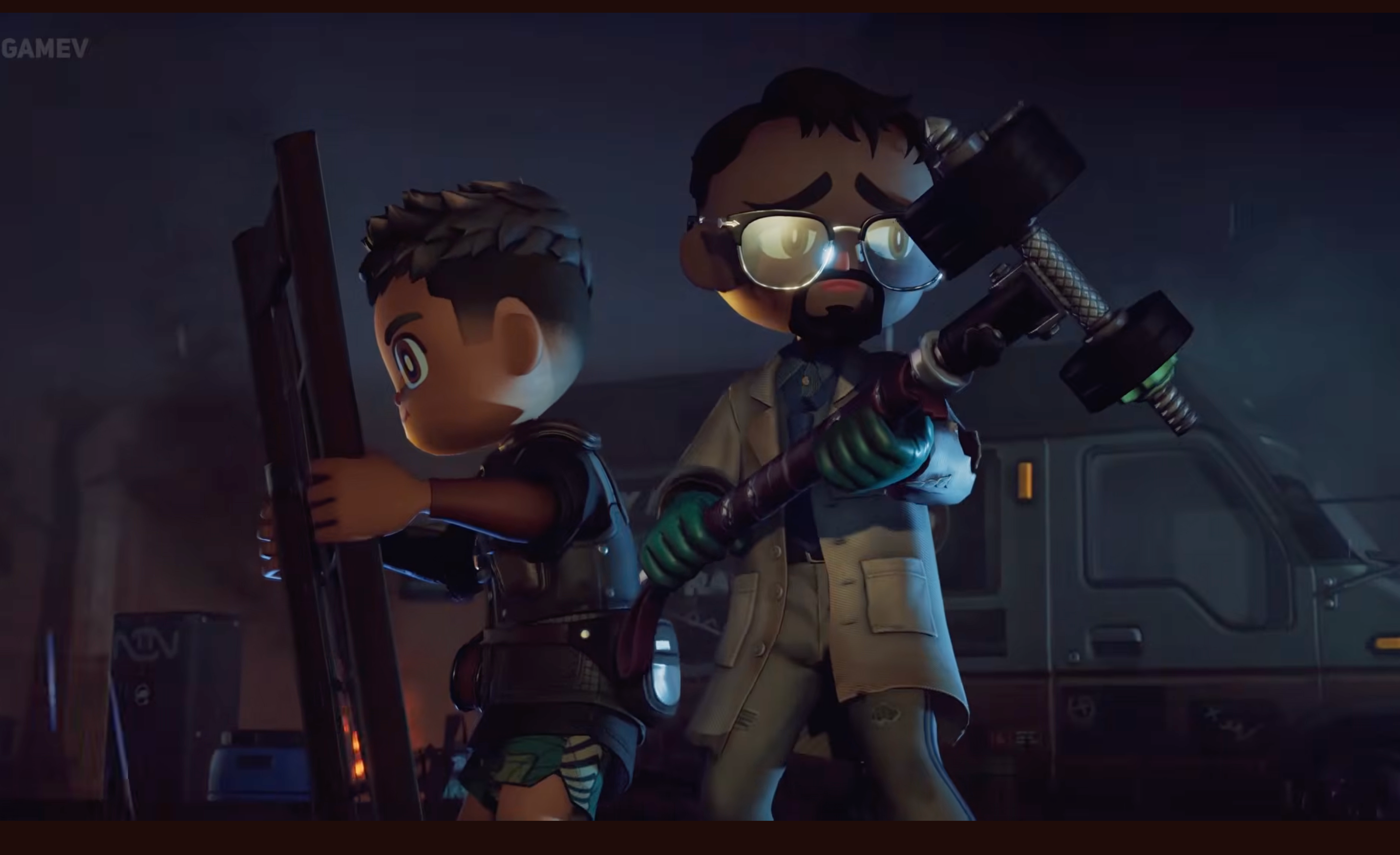 Zeverland survivors using tools in a gameplay scene